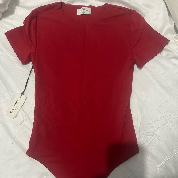 Contour short sleeve bodysuit in sold out red colorway - Picture 5 of 5